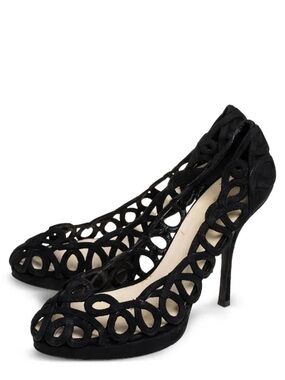 Prada Suede Cutout 110mm leather pumps